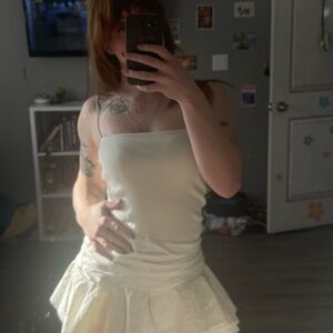 Zara Cream Ruffle Dress